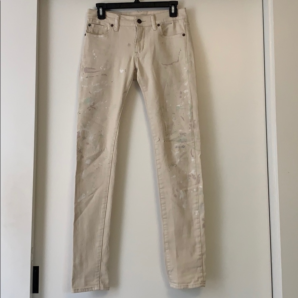 Vintage Ralph Lauren Paint Splattered Skinny Jeans
